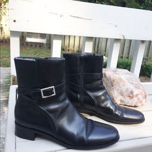 Talbots Leather Boots Black Size 8